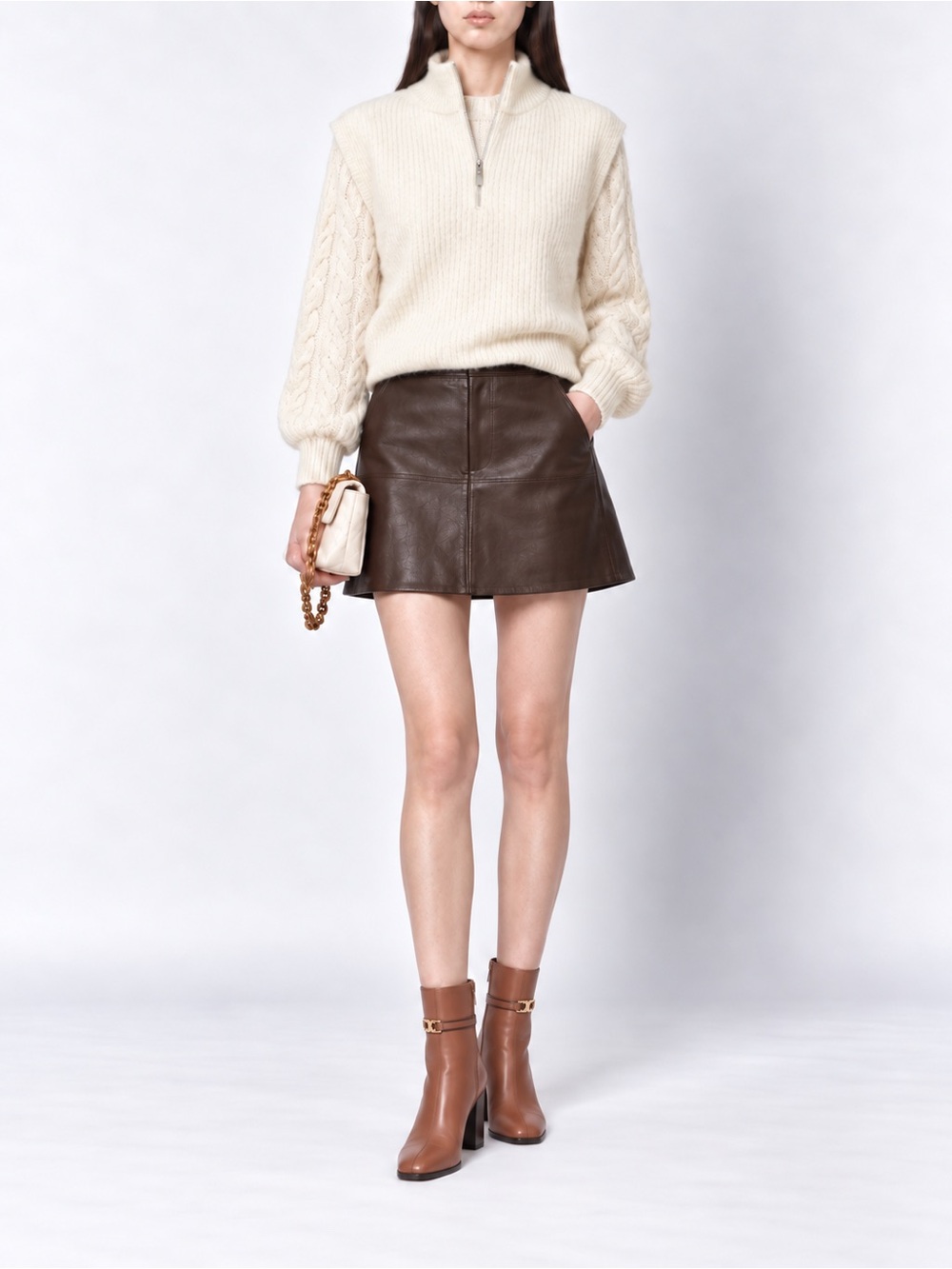 Ganni half zip up sweater